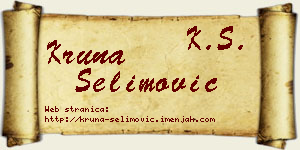 Kruna Selimović vizit kartica